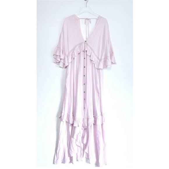 Free People Paradiso Maxi Dress in Pink Rose Size Small - Picture 2 of 9
